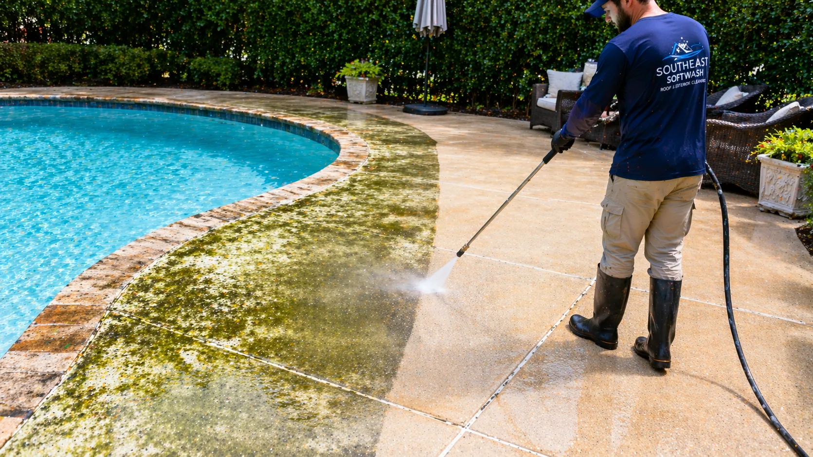 Pool Deck Cleaning
