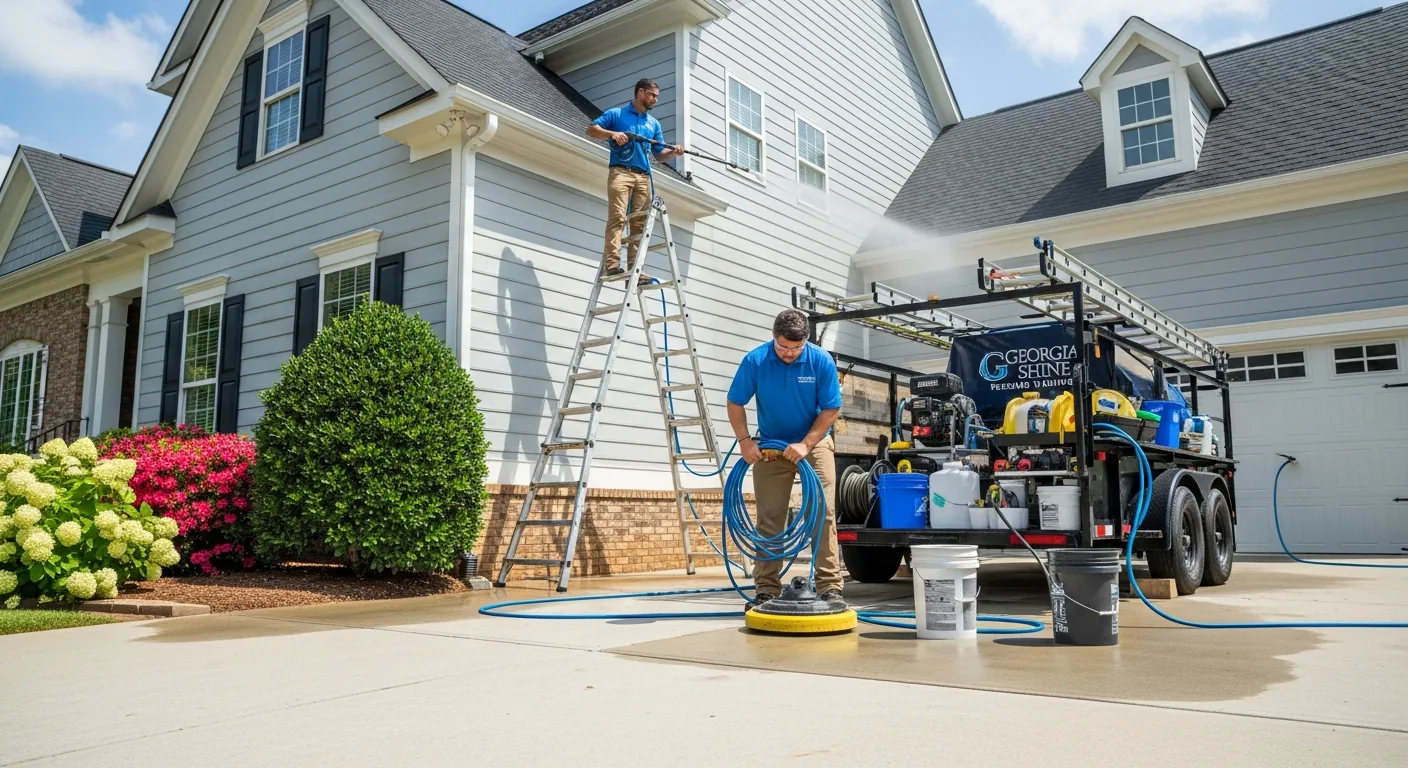 Crew performing whole-house cleaning service in Cumming GA